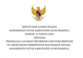 Keputusan Lurah Nglegi tentang PLID